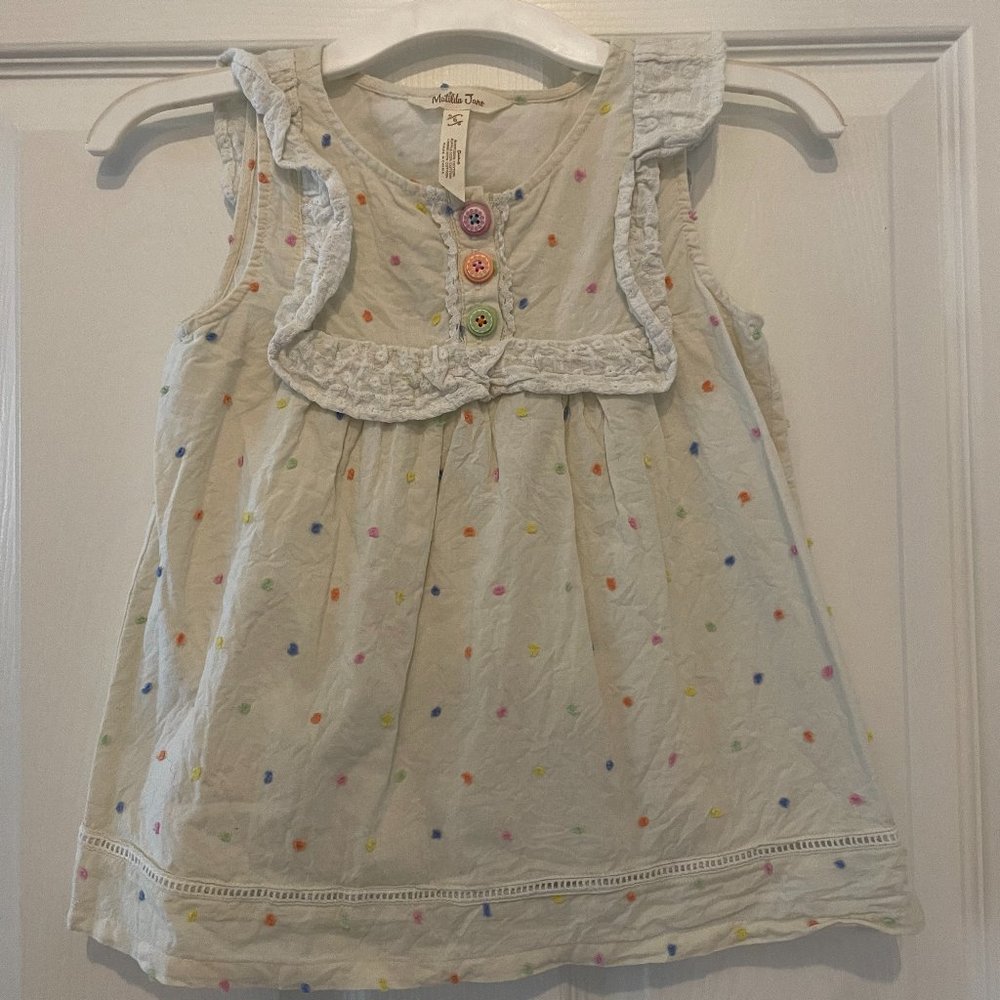 Matilda Jane Blouse with buttons and ruffles on the sleeves